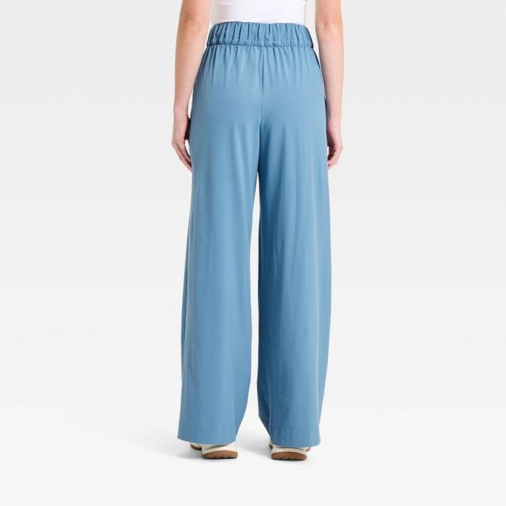 All In Motion - Women's Active Light High-Rise Pocketed Wide Leg P Steel Blue - Picture 2 of 4